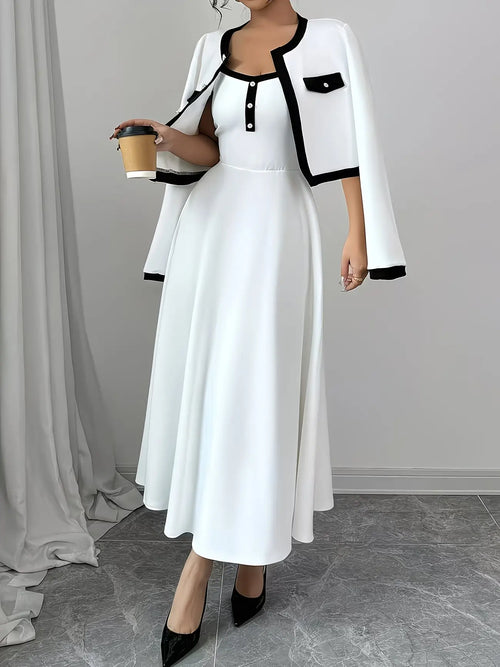 Ensemble 2 Pièces Robe & Veste Chic