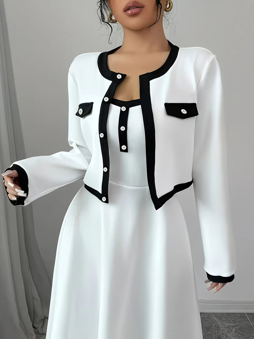 Ensemble 2 Pièces Robe & Veste Chic