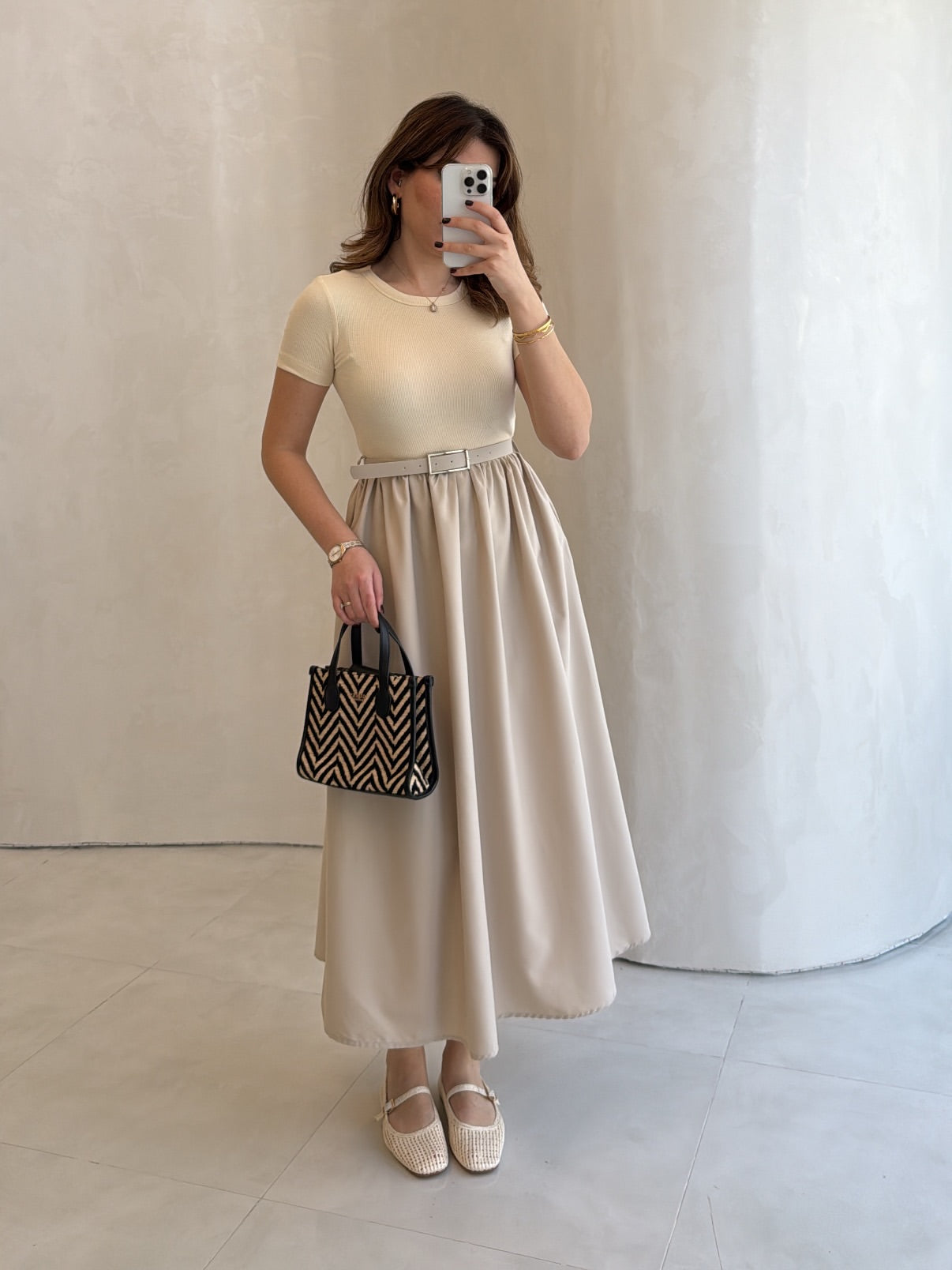 Robe Lina Bicolore Ceinturée