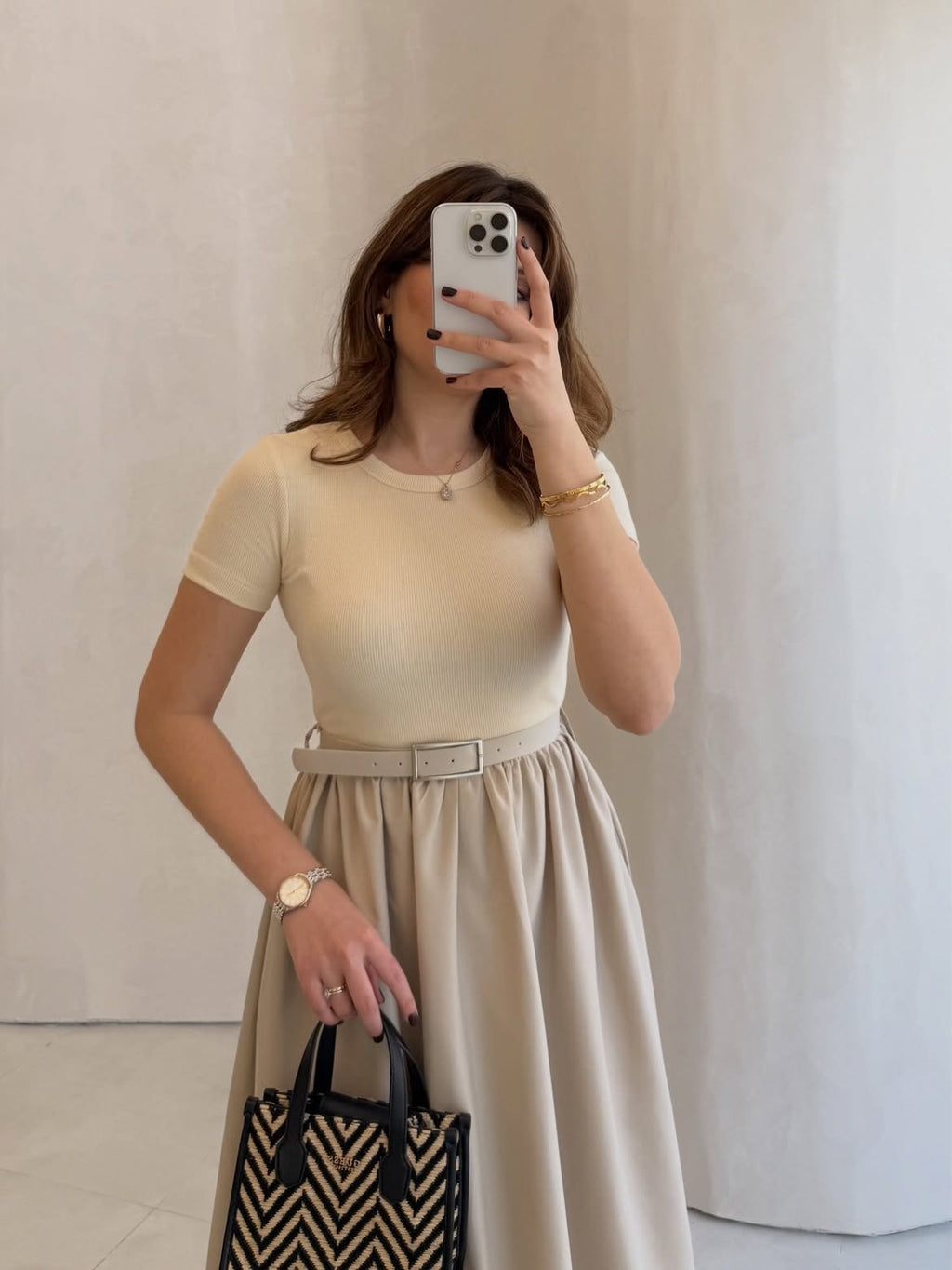 Robe Lina Bicolore Ceinturée