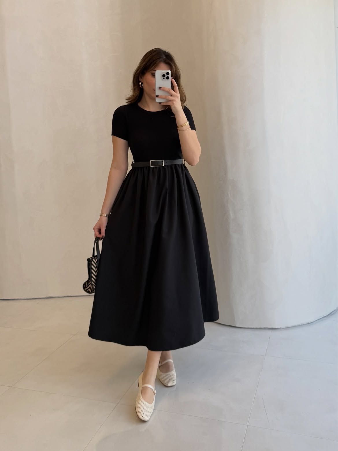 Robe Lina Bicolore Ceinturée