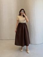 Robe Lina Bicolore Ceinturée