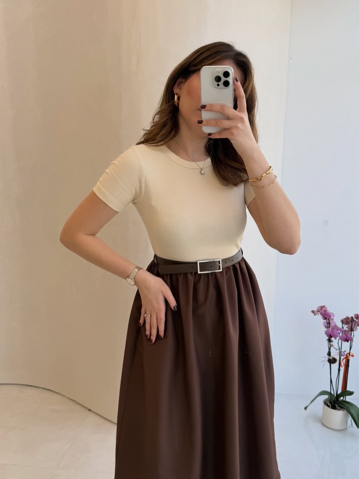 Robe Lina Bicolore Ceinturée