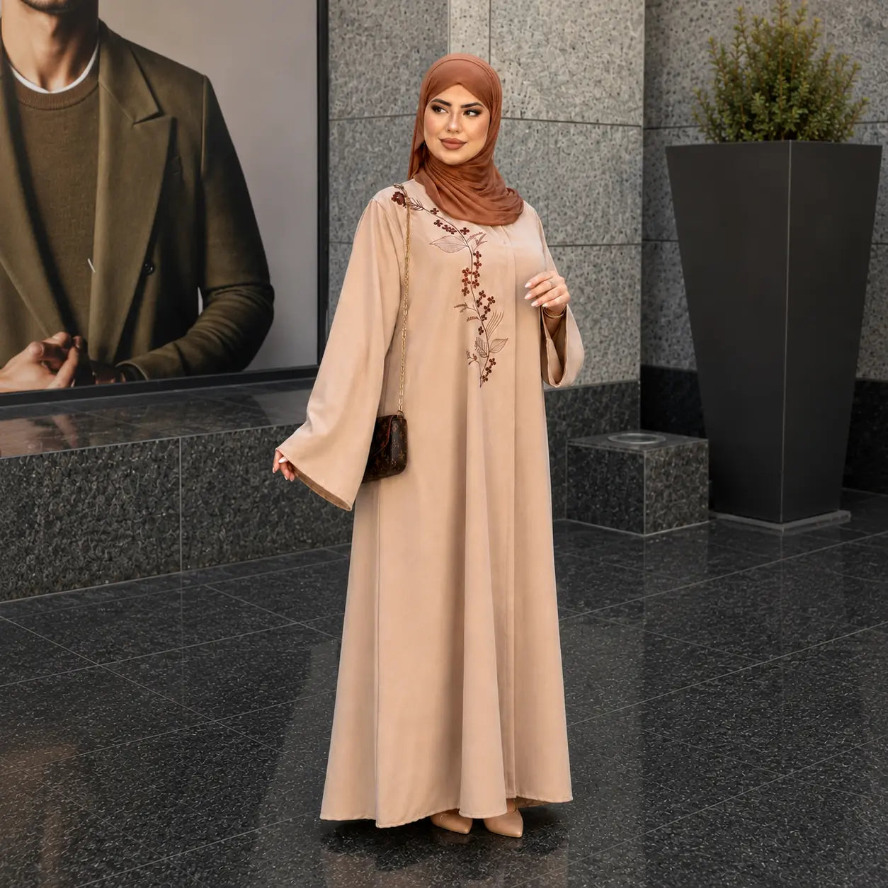 Abaya Fleur Brodée 2026